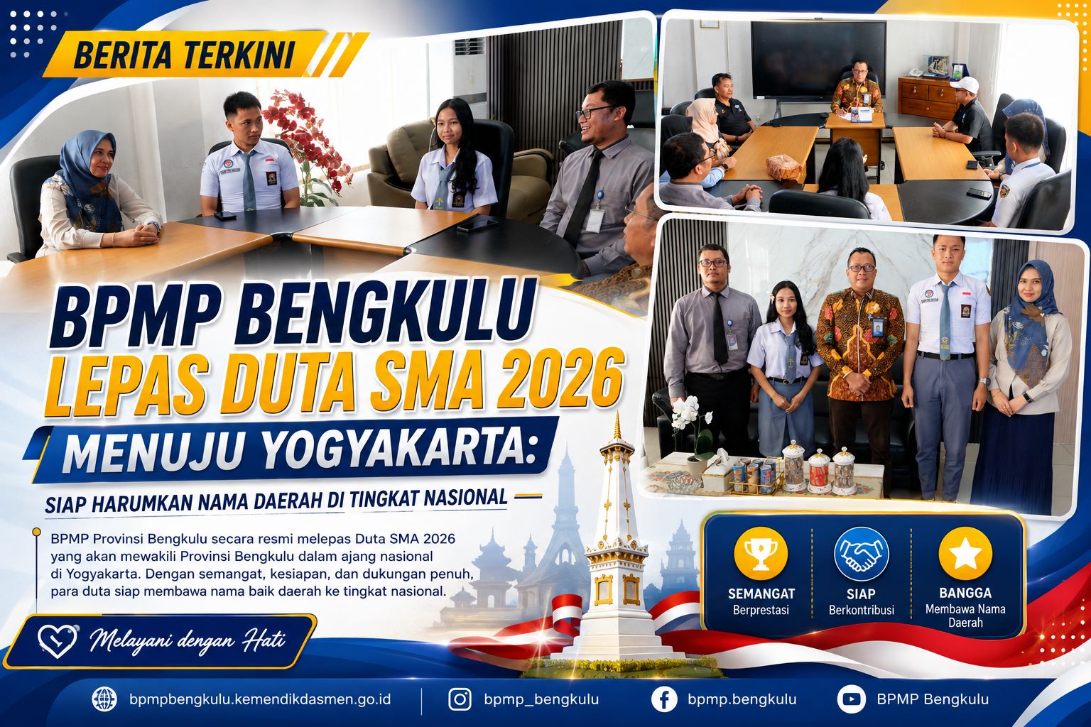 BPMP Bengkulu Lepas Duta SMA 2026 Menuju Yogyakarta: Siap Harumkan Nama Daerah di Tingkat Nasional